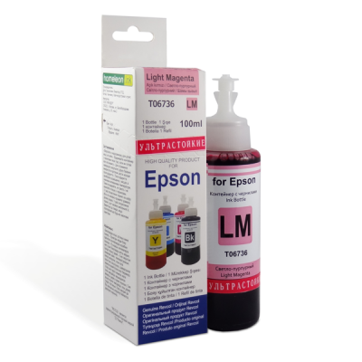 Чернила Epson, Revcol, серия L, EV ультра-стойкие, оригинальная упаковка, L. Magenta, Dye, 100 мл.